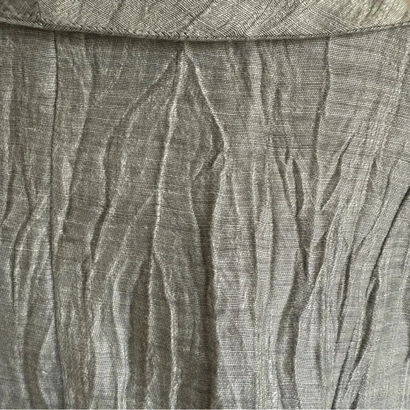 Eileen Fisher Linen Crinkle Grey Women's Top Jacket Sz XL - Picture 10 of 11